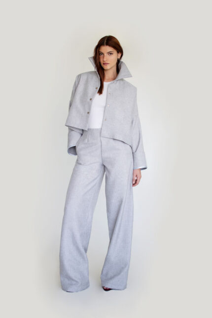 Pantalón Lino Gris