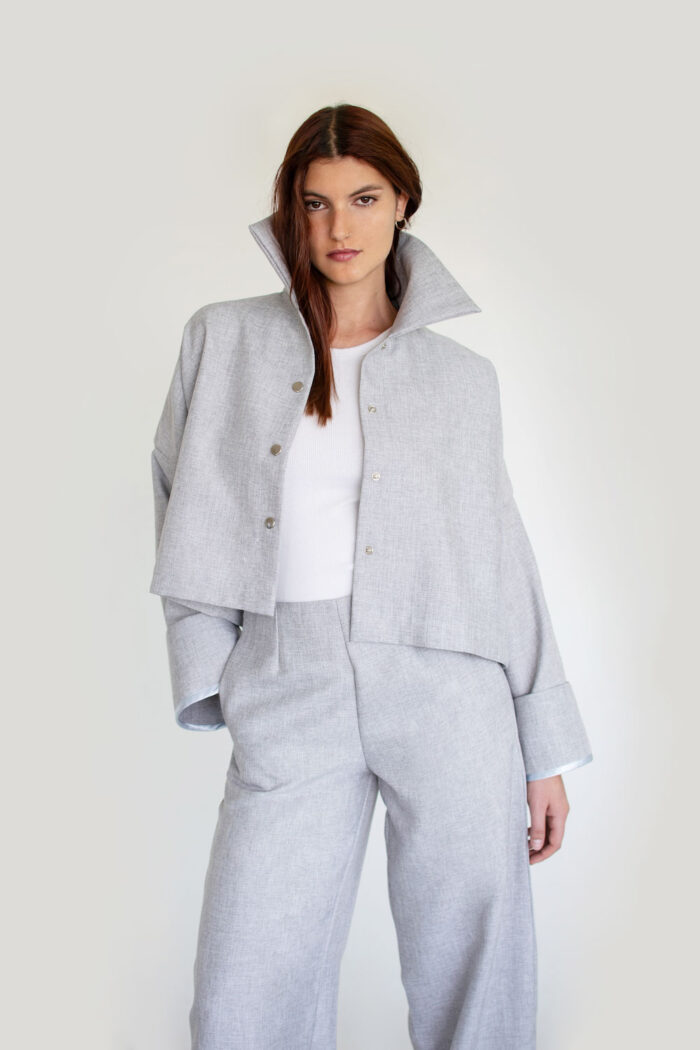 Chaqueta Lino Gris