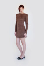 Vestido Corto Chocolate - Imagen 2